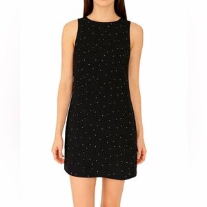 Lucy Paris Navy Polka Dot Shift Dress Sleeveless Small NWT